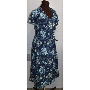 NWT CROFT & BARROW NAVY FLORAL DRESS SIZE 10
